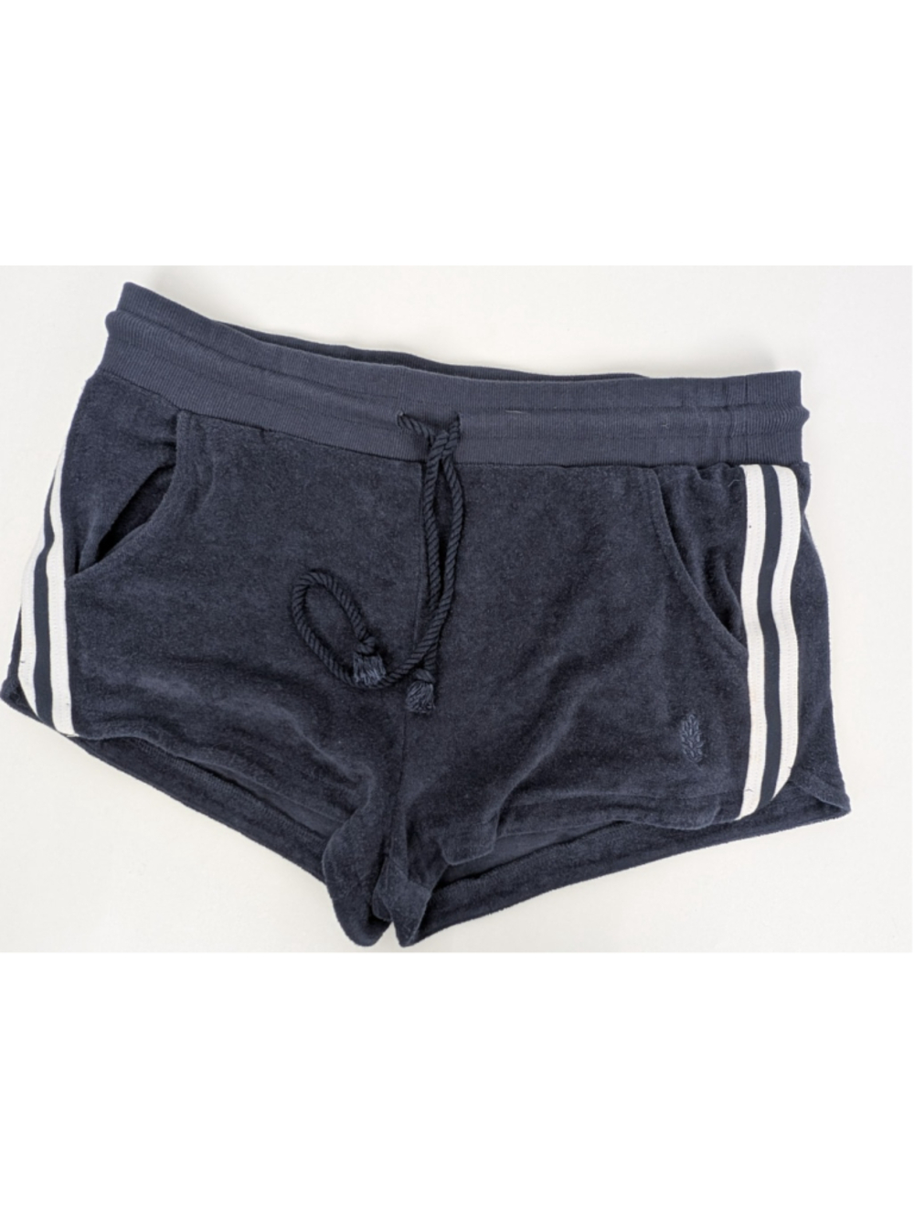 Free People FP Movement Sz L 2 Piece Polo Short Set Navy Terry Lounge Athleisure - Picture 4 of 11